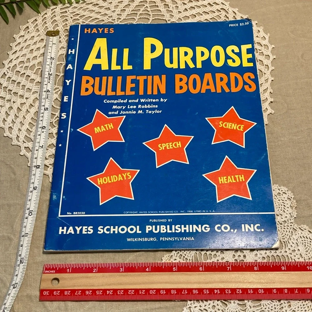 Vintage 1968 Classroom Bulletin Board Design Book With Color Graphics
